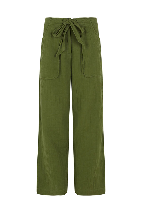 Hoss Intropia Pia. Pantal&oacute;n estilo cargo Kaki