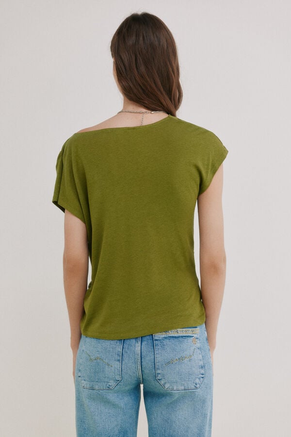 Hoss Intropia Madeline. T-shirt drapeada Verde