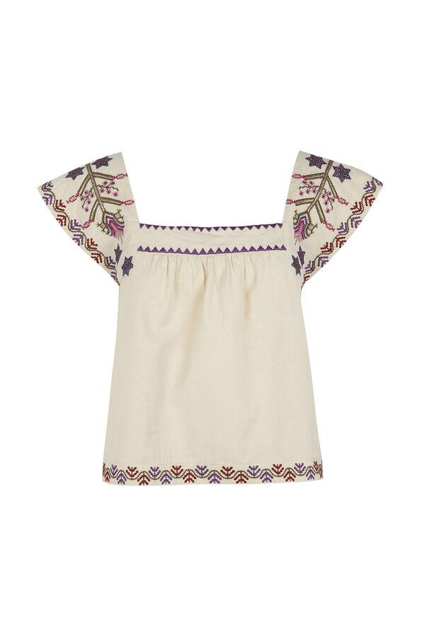 Hoss Intropia Blusa com bordados florais Cali. Subiu