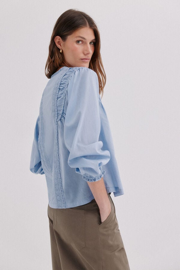 Hoss Intropia Caelia. Blusa flu&iacute;da Azul