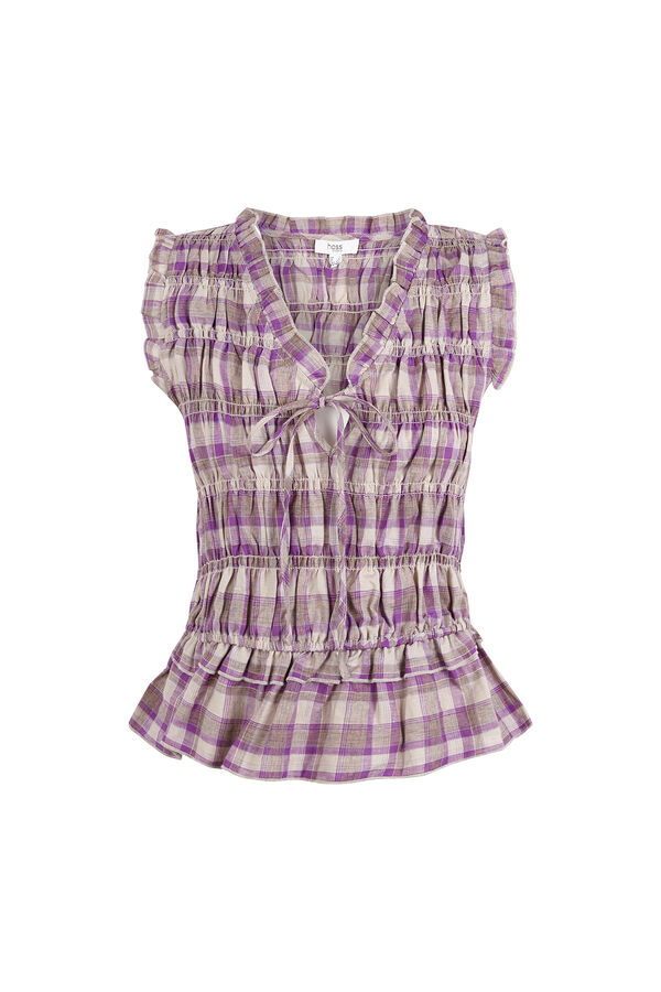 Hoss Intropia Galilea. Top cuadros Lila