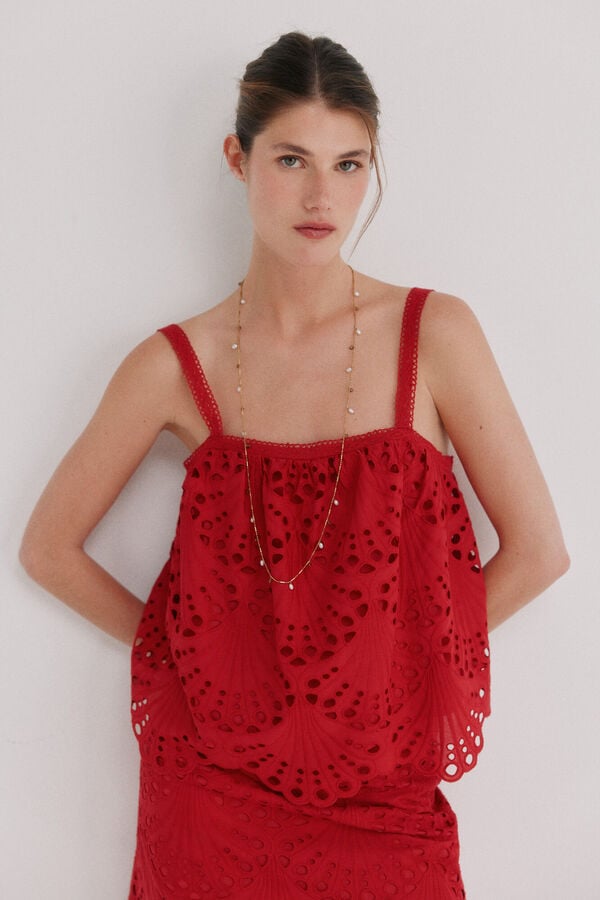Hoss Intropia Cristina. Blusa calada rojo