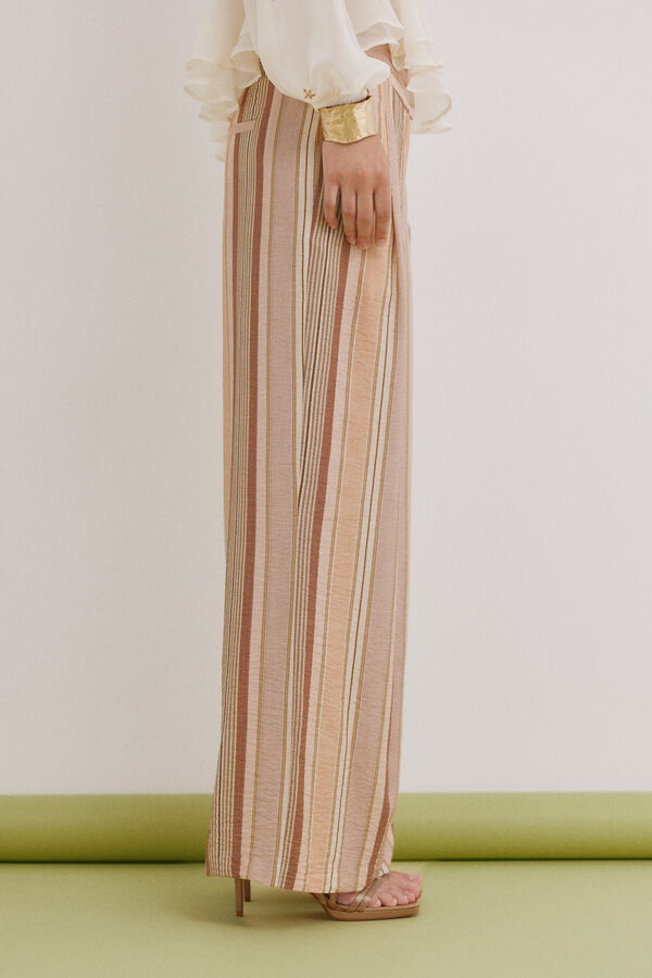 Hoss Intropia Palmina. Pantal&oacute;n de rayas Rosa