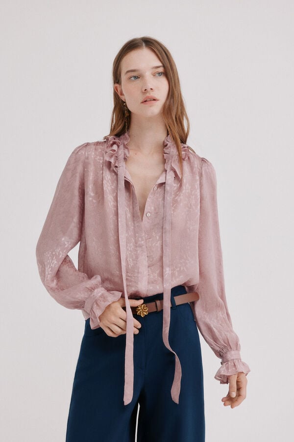 Hoss Intropia Circe. Blusa volante Marfil