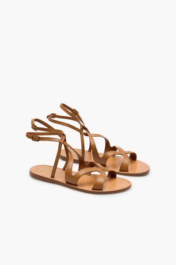 Hoss Intropia Mar. Sandalias de piel Camel