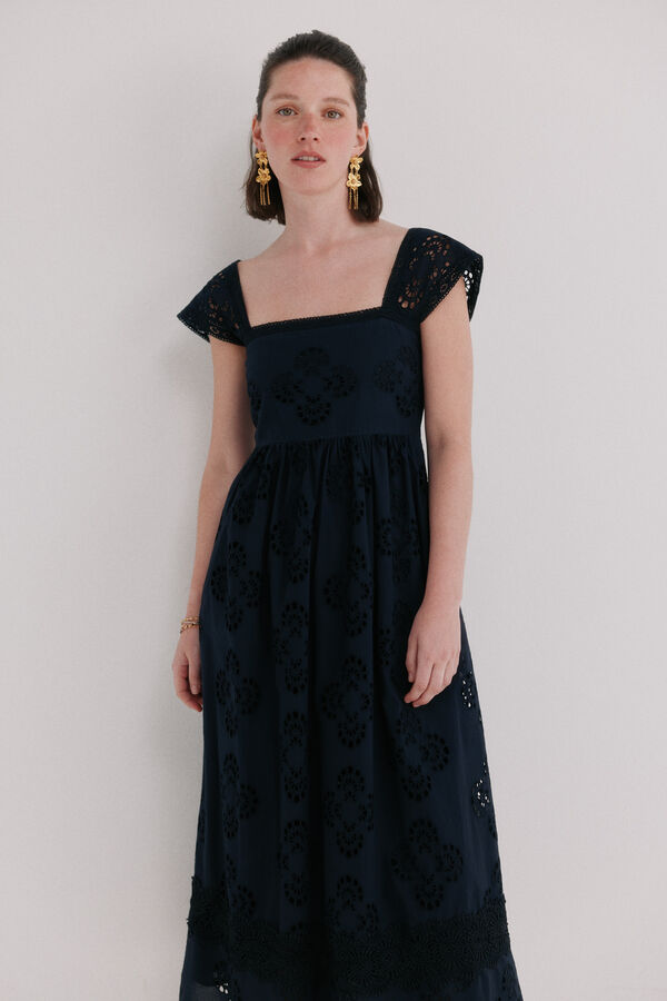 Hoss Intropia Abril. Vestido calado Negro