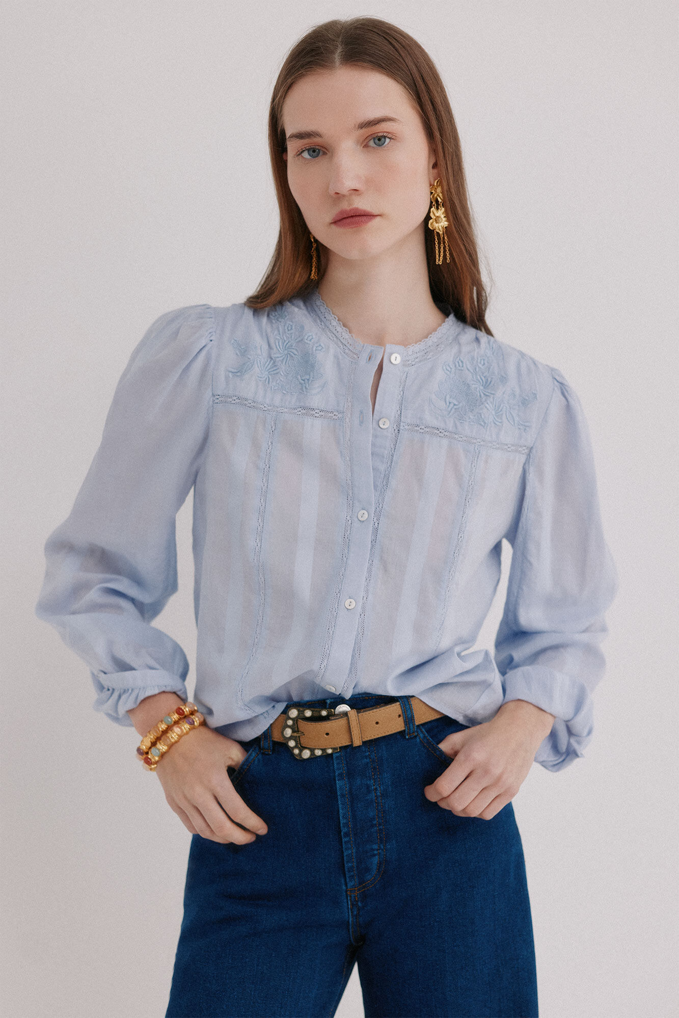 Hoss Intropia Clara. Blusa rom&acirc;ntica