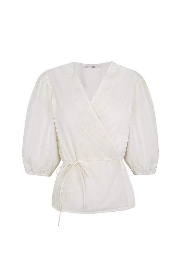 Hoss Intropia Cintia. Blusa cruzada Marfil
