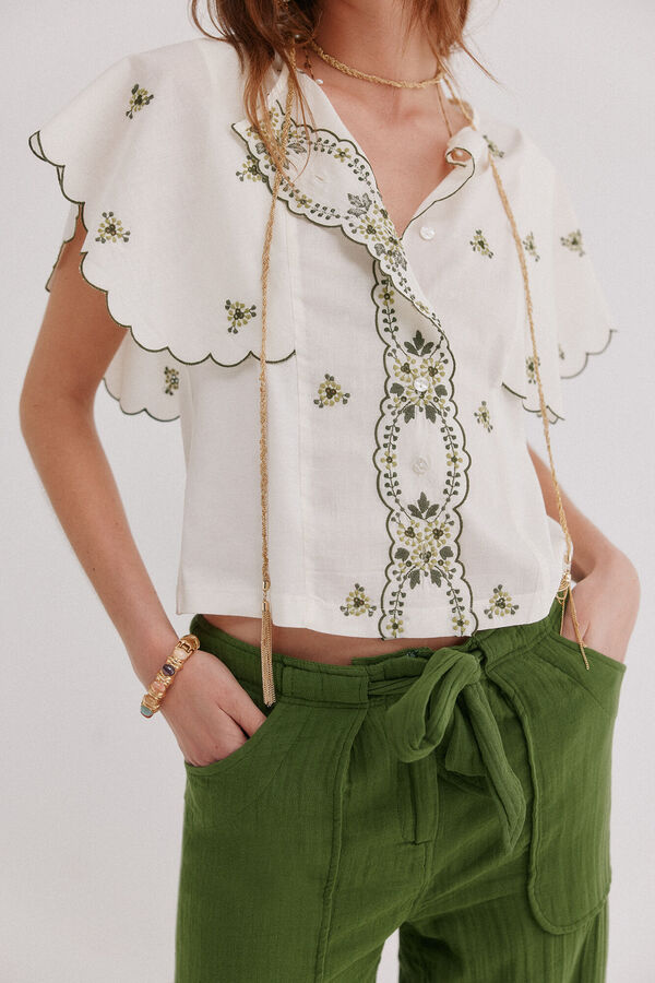 Hoss Intropia Malena. T-shirt gola redonda Beige