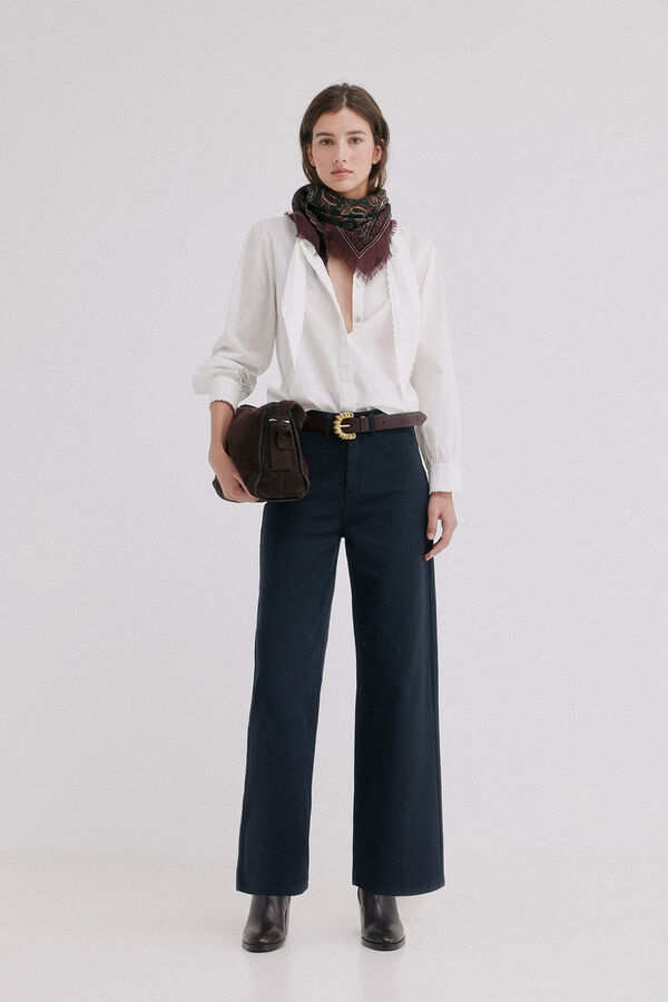 Hoss Intropia Piera. Pantal&oacute;n jacquard Gris