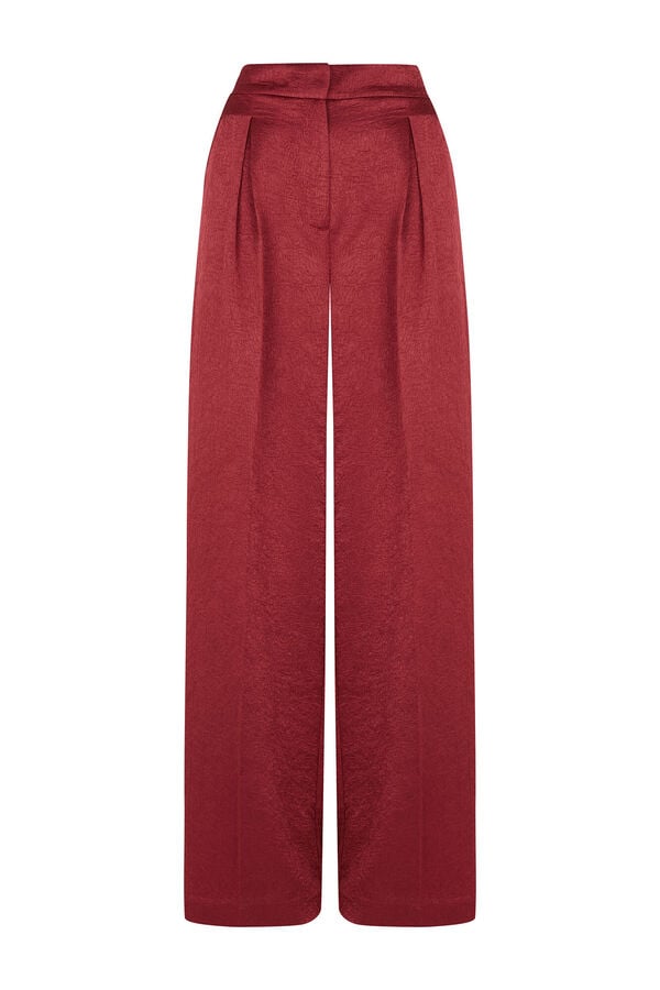 Hoss Intropia Poline. Pantal&oacute;n flu&iacute;do brillante Vino