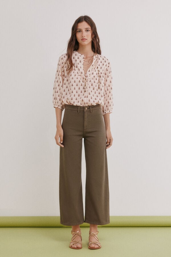 Hoss Intropia Belle. Jeans tiro alto Marron