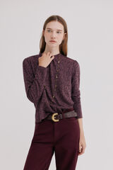 Hoss Intropia Mirel. Camiseta textura Vino