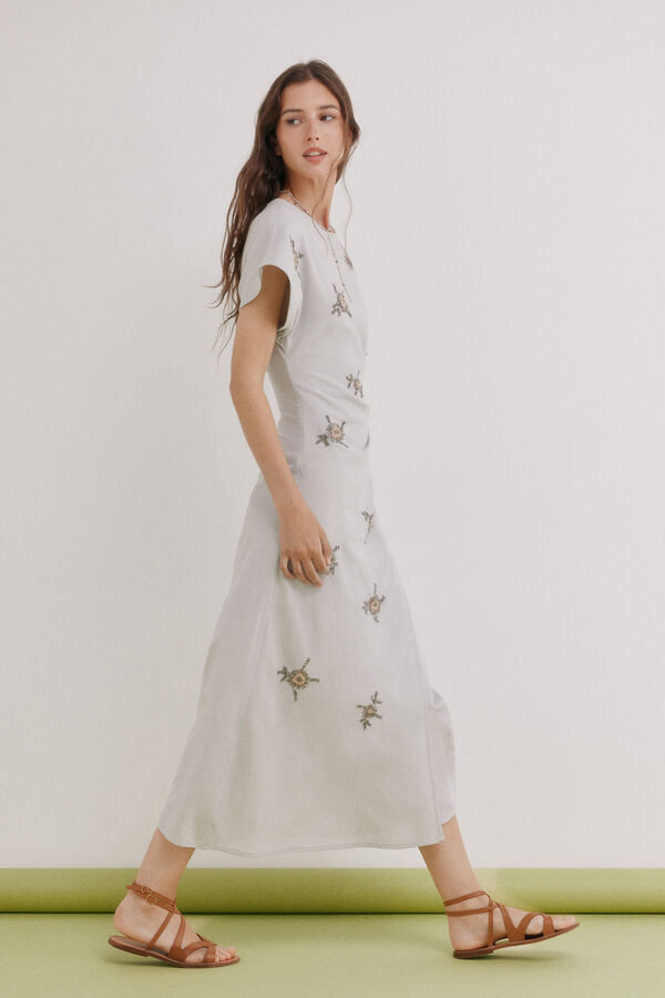 Hoss Intropia Aveline. Vestido abalorios Azul