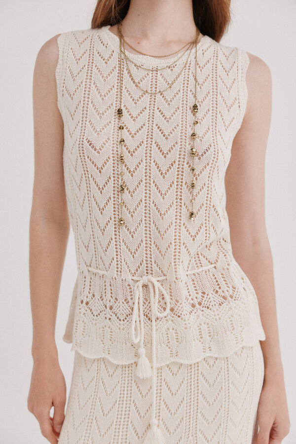 Hoss Intropia Isabella. Top calado Blanco
