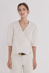 Hoss Intropia Cintia. Blusa cruzada Marfil