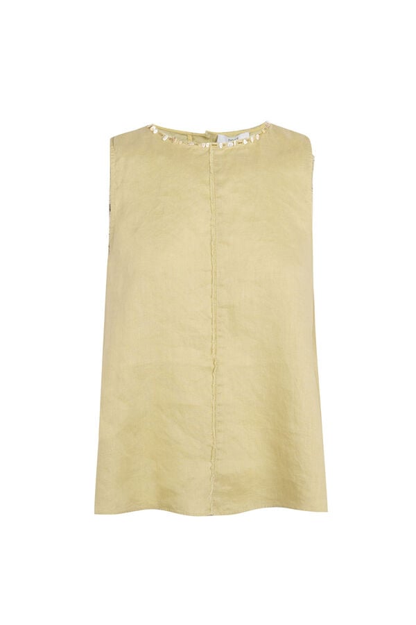 Hoss Intropia Celene. Top abalorios Amarillo