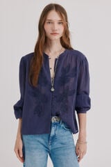 Hoss Intropia Cassie. Blusa bordada Estampado morado