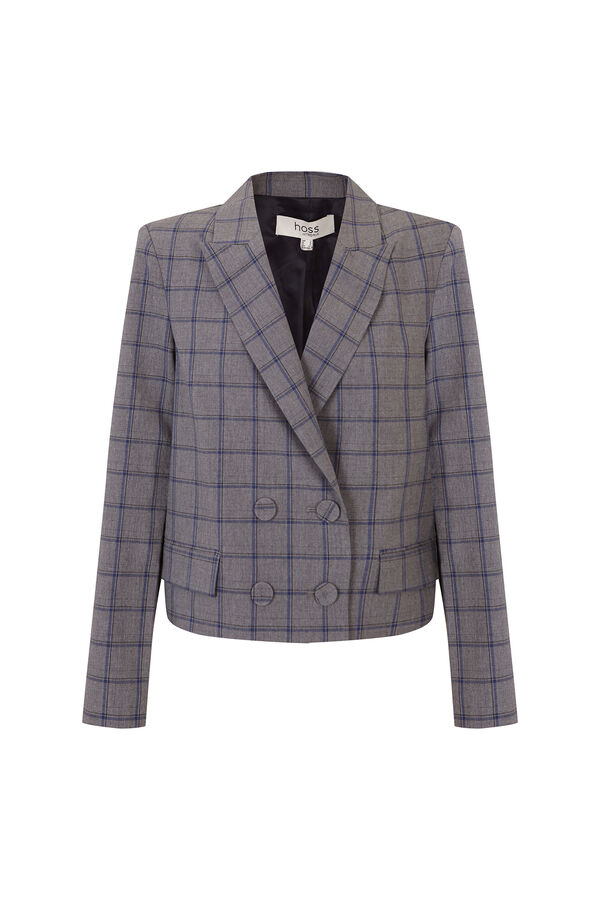 Hoss Intropia Estela. Blazer cuadros Gris