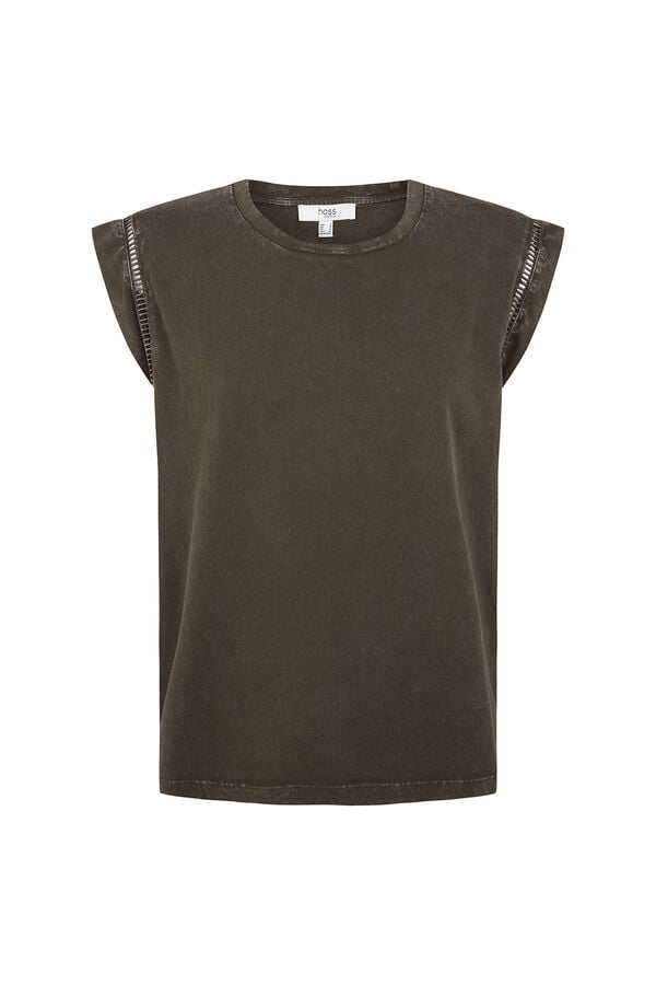 Hoss Intropia Mafi. Camiseta escote redondo Kaki