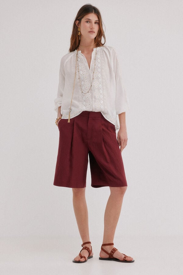 Hoss Intropia Constance. Blusa manga larga Blanco