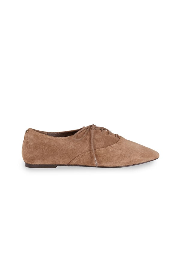 Hoss Intropia Mariela. Sapatos derbies em croute Castanho