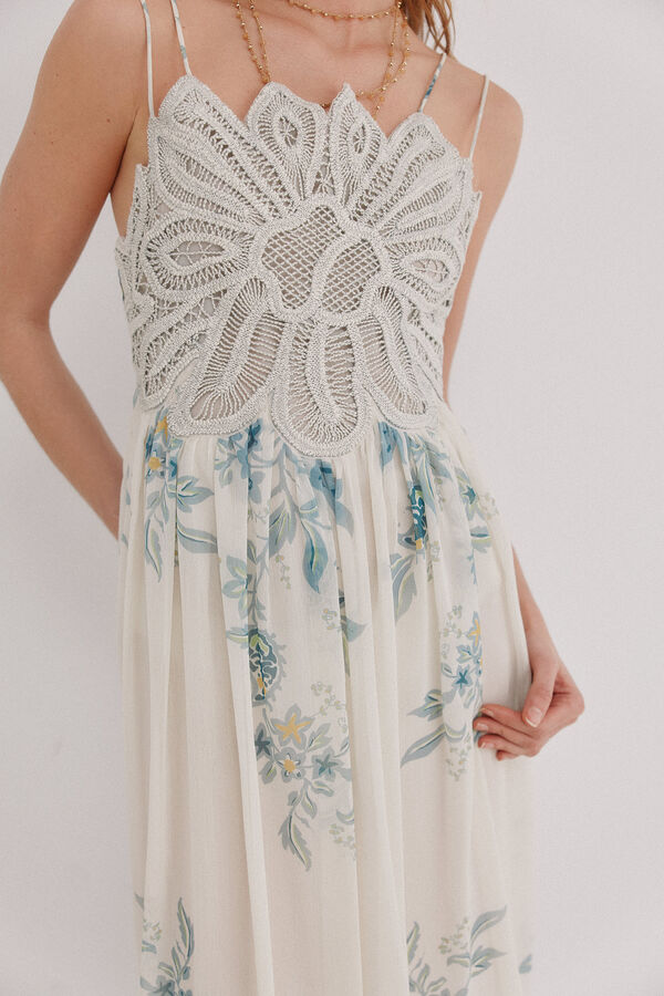 Hoss Intropia Aria. Vestido estampado Estampado blanco