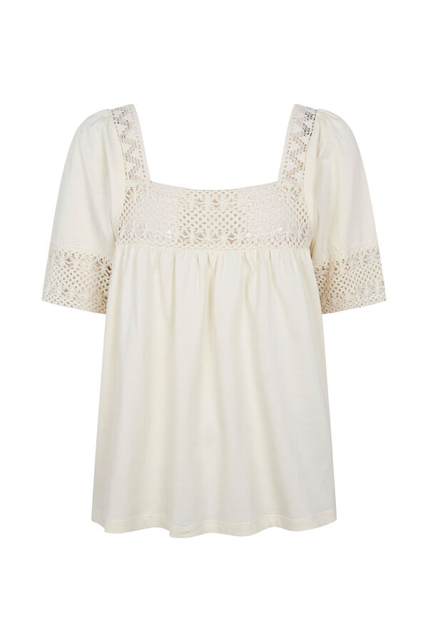 Hoss Intropia Miranda. Camiseta rom&aacute;ntica Beige
