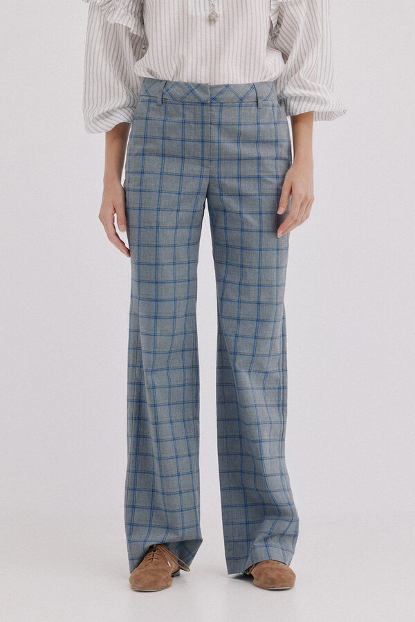Hoss Intropia Paulina. Pantal&oacute;n cuadros Gris