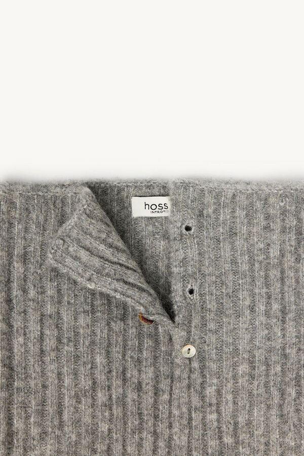 Hoss Intropia Liliana. Cuello de punto con botones Gris