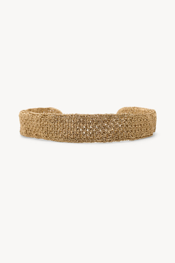 Hoss Intropia Lucrecia. Cinto de crochet metalizado Dourado