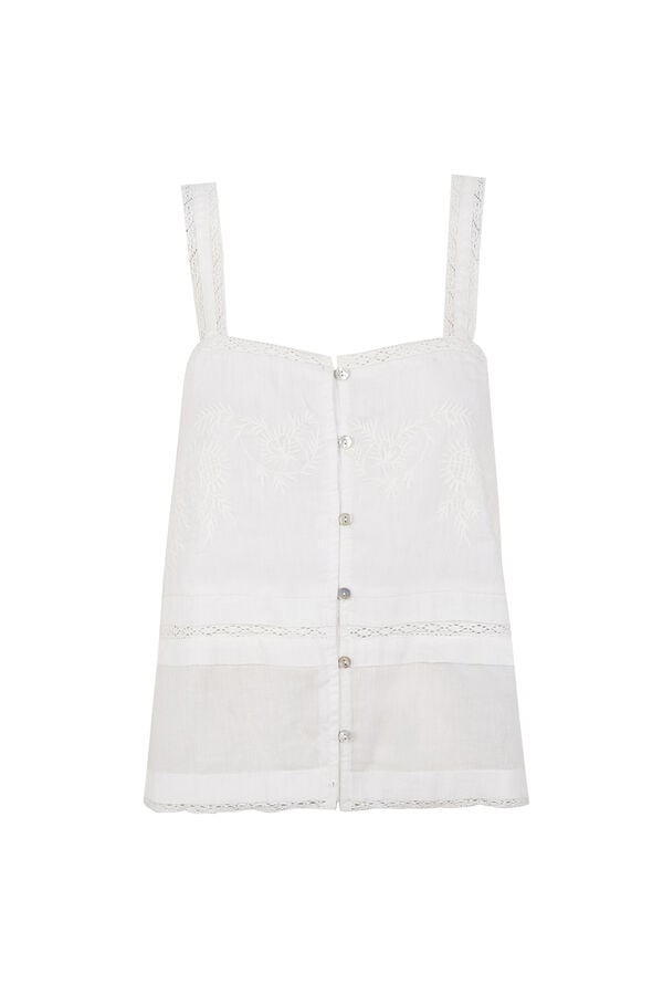 Hoss Intropia Camelia. Blusa flu&iacute;da Blanco