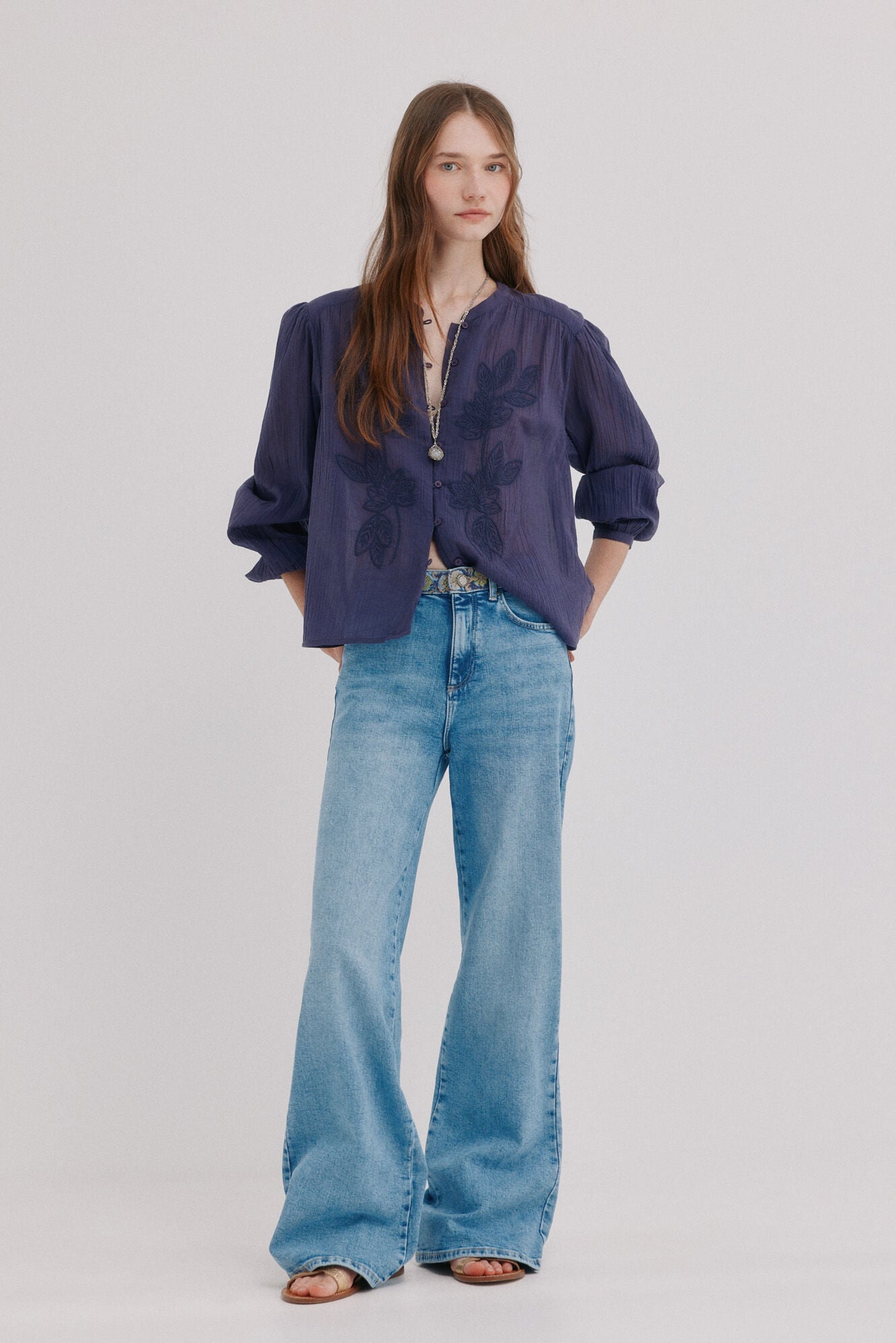 Hoss Intropia Cassie. Blusa bordada