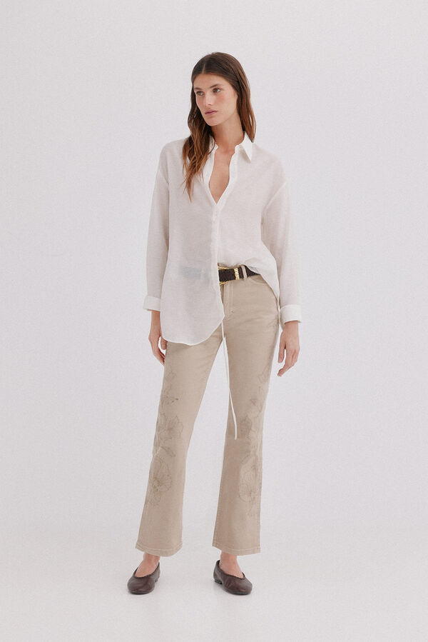 Hoss Intropia Betsy. Jeans bootcut Ecru