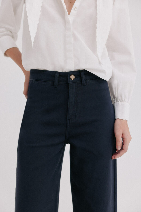 Hoss Intropia Piera. Pantal&oacute;n jacquard Gris