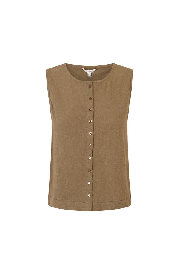 Hoss Intropia Mireia. T-shirt sem mangas com carcela Verde