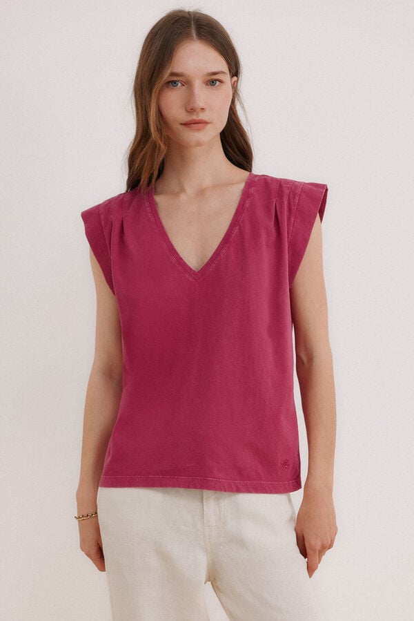 Hoss Intropia Manuela. Camiseta lavada Rosa