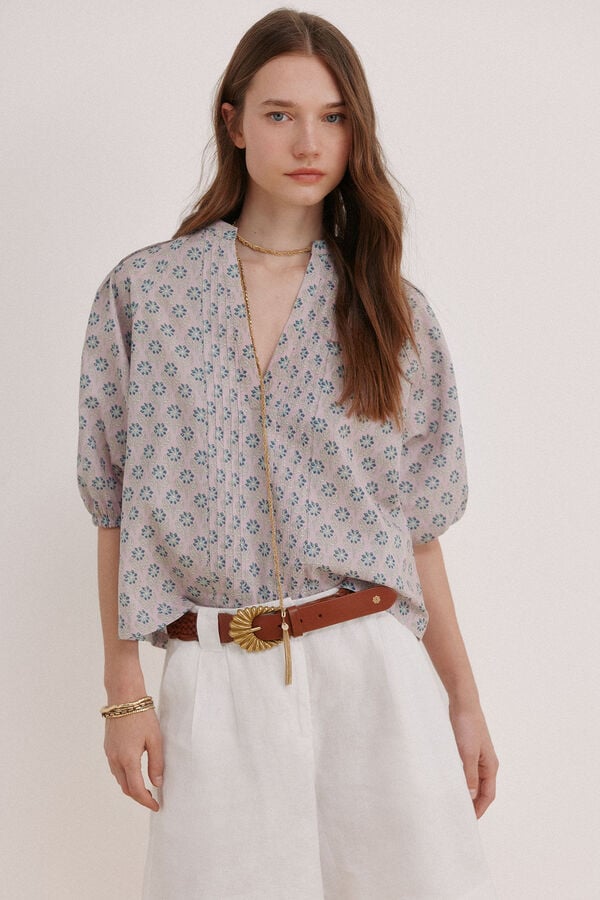Hoss Intropia Constanza. Blusa estampada Lila