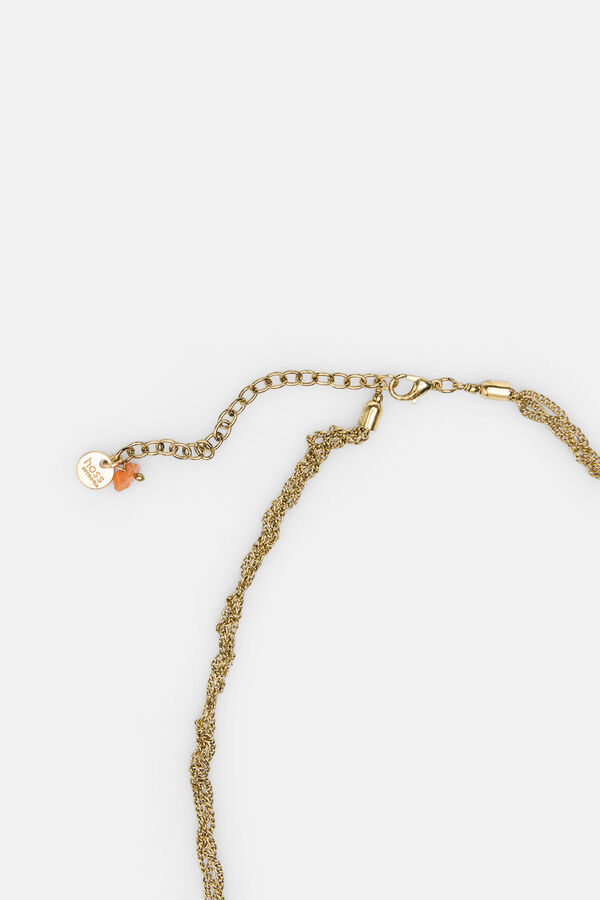 Hoss Intropia Lara. Collar piedras ba&ntilde;ado en oro Dorado