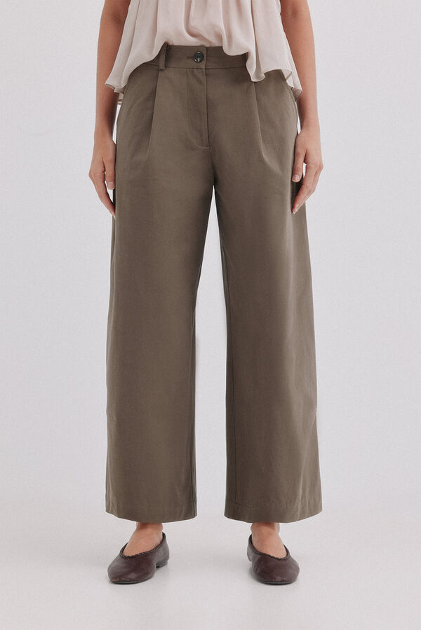 Hoss Intropia Pietra.Cal&ccedil;a com pin&ccedil;as Khaki