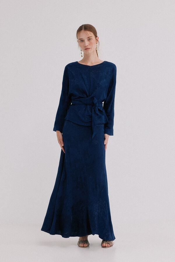 Hoss Intropia Raiven. Falda midi Azul marino
