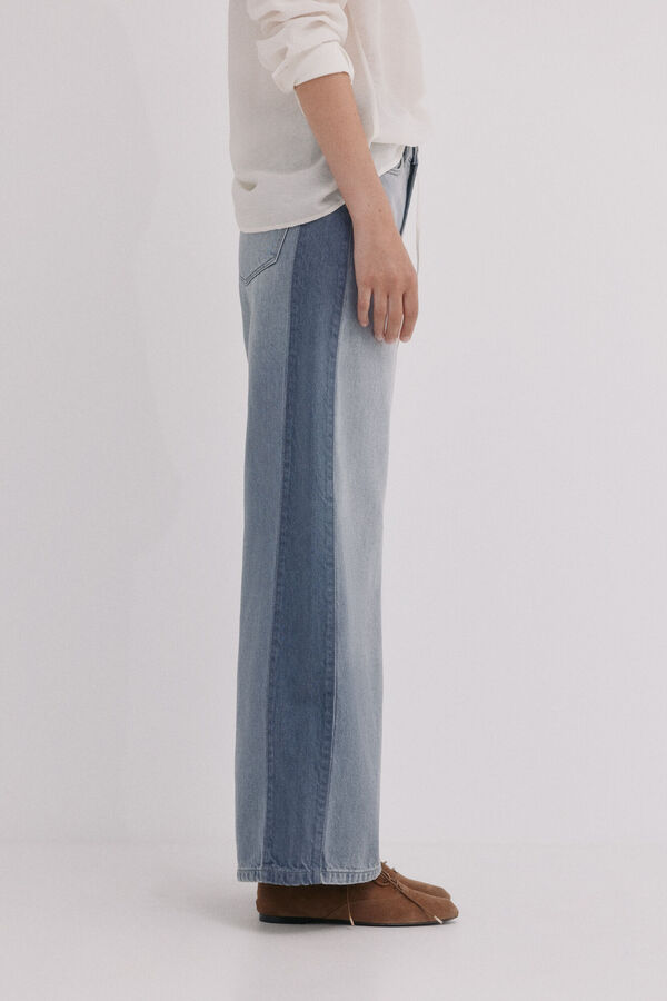 Hoss Intropia Billie. Jeans patchwork Gris