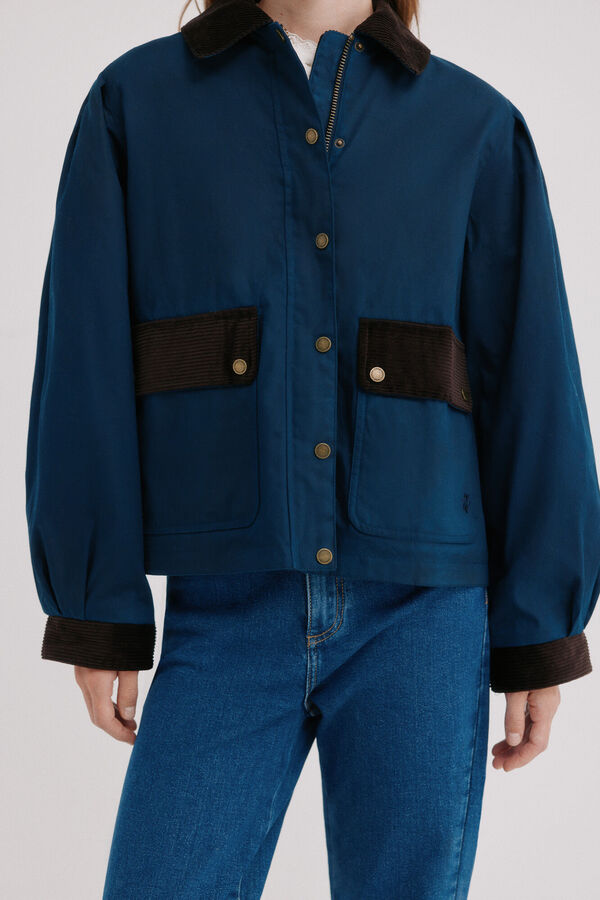 Hoss Intropia Denise. Casaco com contrastes Azul