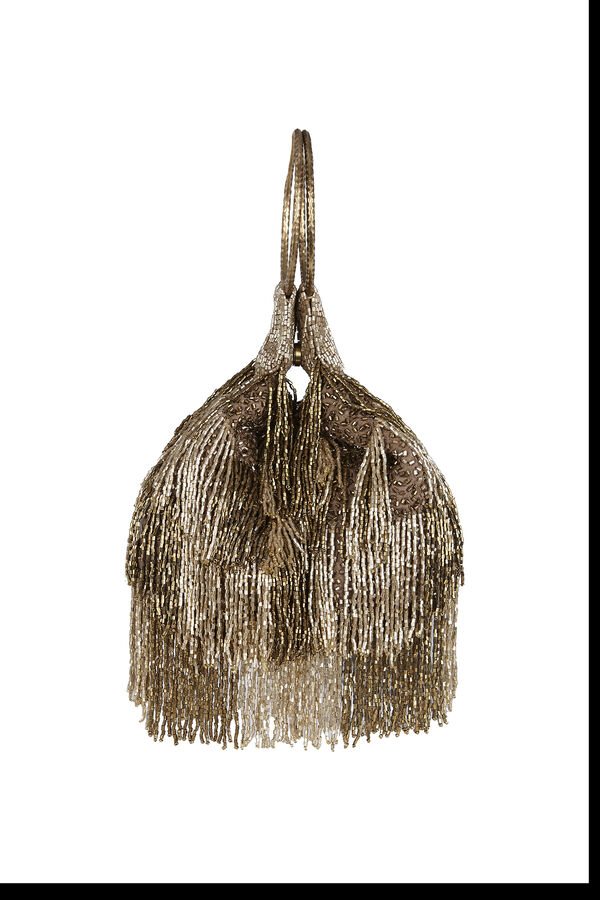 Hoss Intropia Natalia. Bolso con anillas y flecos Dorado