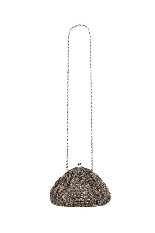 Hoss Intropia Nuria. Clutch bordado Gris