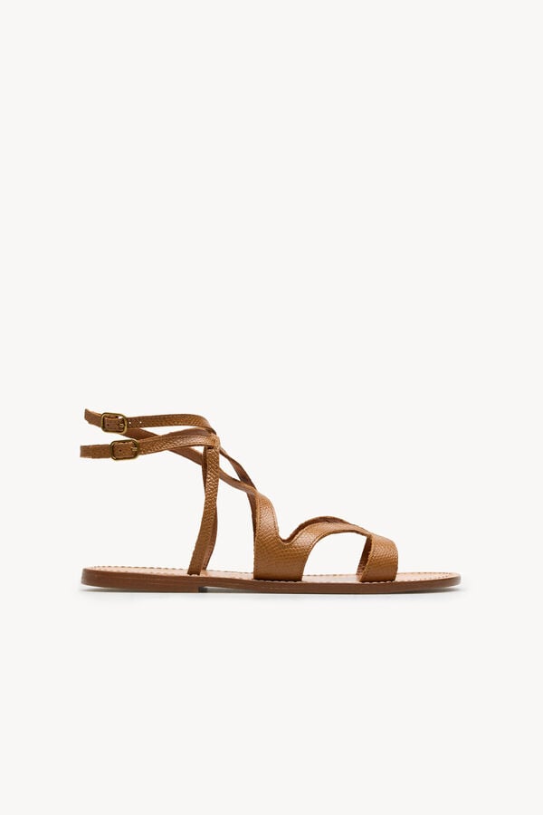 Hoss Intropia Mar. Sandalias de piel Camel