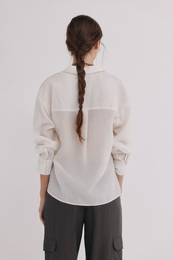 Hoss Intropia Cala. Camisa fruncido Azul