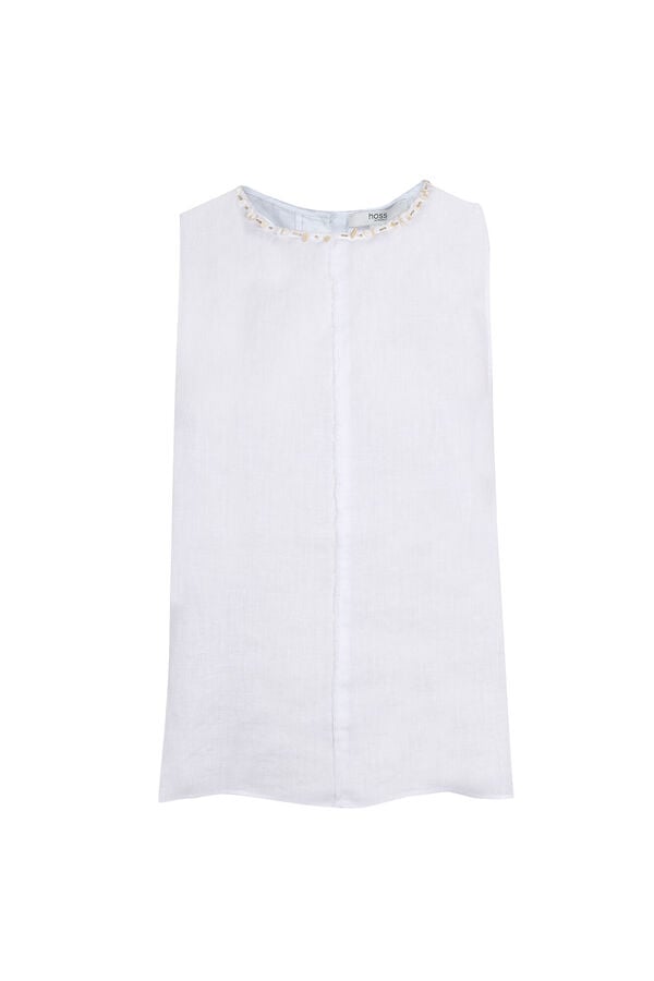Hoss Intropia Celene. Top missangas Branco