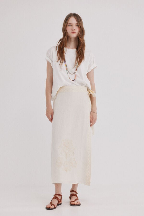 Hoss Intropia Renata. Falda cruzada Beige