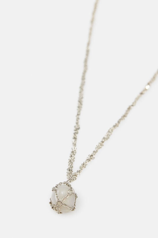 Hoss Intropia Luz. Collar con piedra natural Gris